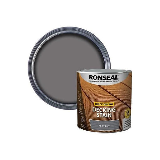 Ronseal Quick Drying Decking Stain Rocky Grey 2.5 litre Ronseal - Dynamic Drive