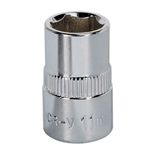 Sealey WallDrive Socket 11mm 3/8"Sq Drive Fully Polished SP3811 Sealey - Dynamic Drive
