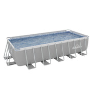 Dellonda Steel Frame Rectangular Swimming Pool - Step Ladder & Filter Pump 21ft Dellonda - Dynamic Drive