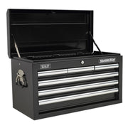 Sealey Topchest 6 Drawer with Ball-Bearing Slides Black AP33069B Sealey - Dynamic Drive