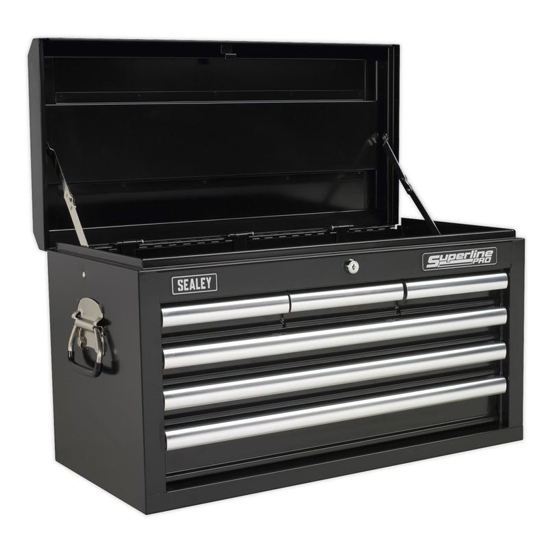 Sealey Topchest 6 Drawer with Ball-Bearing Slides Black AP33069B Sealey - Dynamic Drive