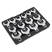 Seigen by Sealey Crow's Foot Open End Spanner Set 14pc 1/2"Sq Drive Metric Sealey  - Dynamic Drive