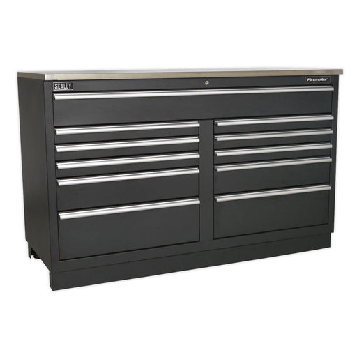 Sealey Modular Floor Cabinet 11 Drawer 1550mm Heavy-Duty APMS04 Sealey - Dynamic Drive