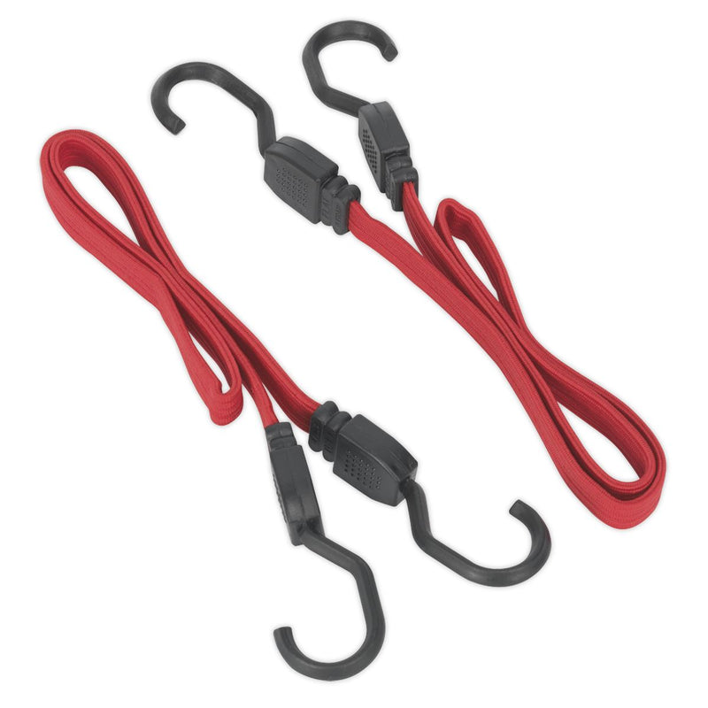 Sealey Flat Bungee Cord Set 2pc 760mm BCS17 Sealey - Dynamic Drive