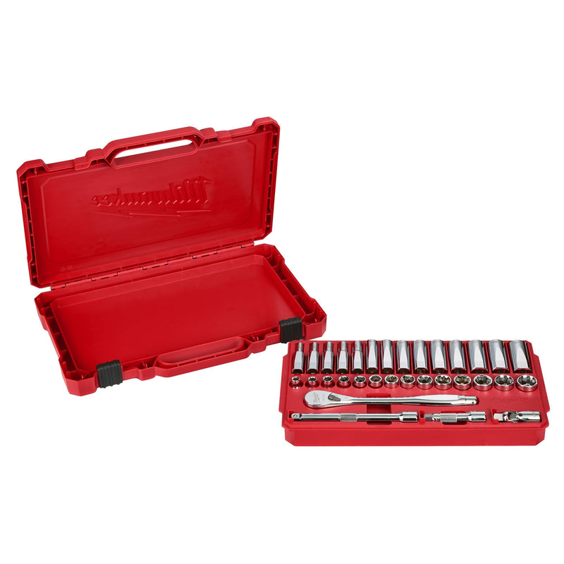 Milwaukee 1/2Dr Metric Socket Set 28Pc 4932471864 Milwaukee - Dynamic Drive