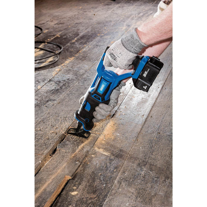 Draper D20 20V Brushless Reciprocating Saw, 1 x 3.0Ah Battery, 1 x Fast Charger Draper - Dynamic Drive