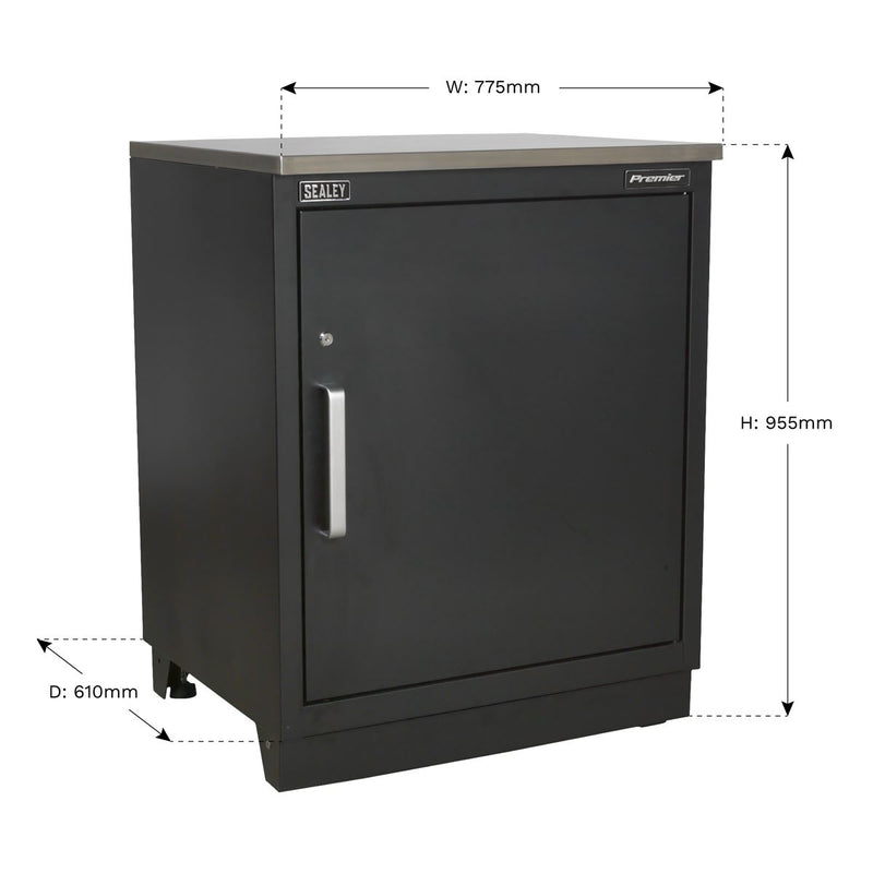 Sealey Modular Floor Cabinet 1 Door 775mm Heavy-Duty APMS01 Sealey - Dynamic Drive