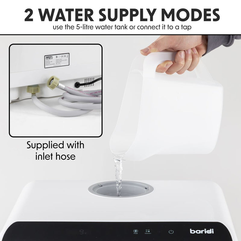 Baridi 2-4 Place Settings Mini Portable Tabletop Dishwasher, 5 Wash Functions Baridi - Dynamic Drive