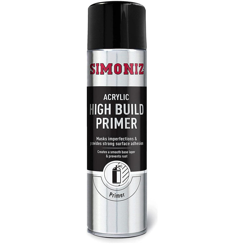 4x Simoniz High Build Primer Spray Putty Filler Aerosol Paint 500ml SIMB90D Simoniz - Dynamic Drive