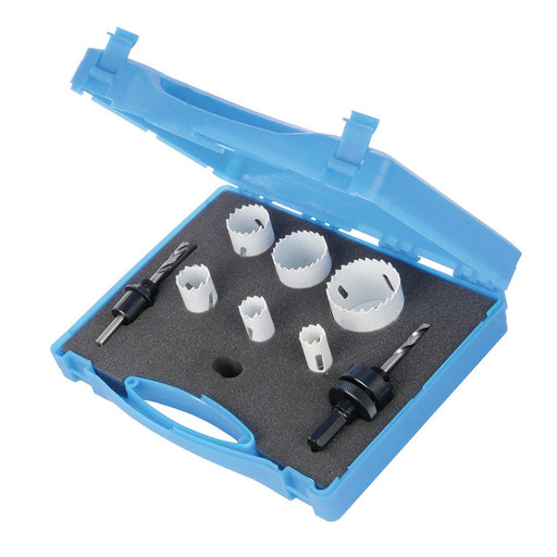 Silverline Electricians Bi-Metal Holesaw Kit 9pce 18 - 51mm Dia Silverline - Dynamic Drive