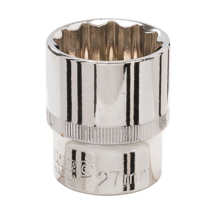 Silverline Socket 1/2" Drive 12pt Metric 27mm Silverline - Dynamic Drive