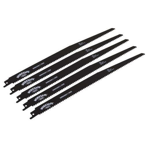 Sealey Reciprocating Saw Blade 300mm 6tpi Pack of 5 WRS3021/300 Sealey - Dynamic Drive