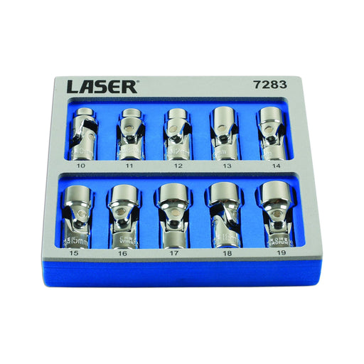 Laser Universal Joint Socket Set 3/8"D 10pc 7283 Laser - Dynamic Drive