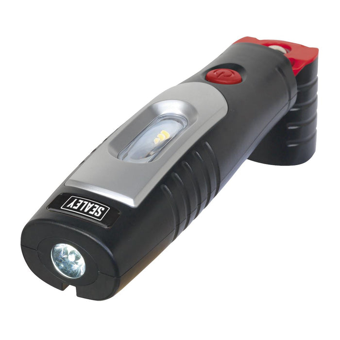 Sealey Rechargeable 360 Inspection Light 7 SMD & 3W SMD LED Black Lithium-ion Sealey - Dynamic Drive