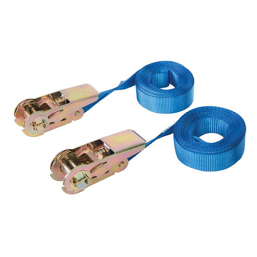 Silverline Endless Ratchet Tie-Down Strap 2pk Rated 250kg Capacity 500kg 566269 Silverline  - Dynamic Drive
