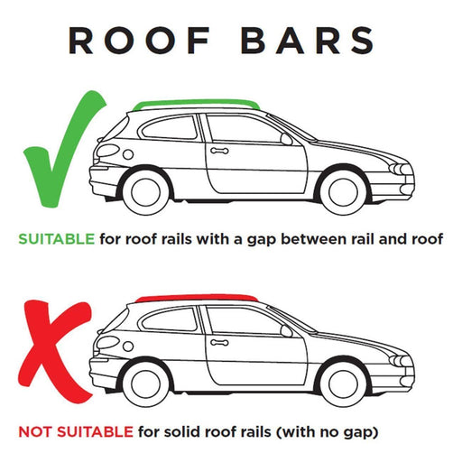 Locking Roof Rack Cross Bars fits Cars with Rails Universal Fit Summit  - Dynamic Drive