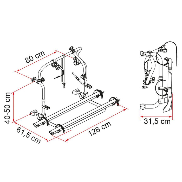 Fiamma Carry Bike L80 Laika Bike Carrier for Laika RVs Fiamma - Dynamic Drive