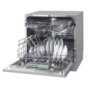 Baridi Tabletop Dishwasher 8 Place Settings 8L Capacity - Silver DH87 Baridi - Dynamic Drive