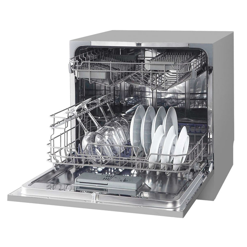 Baridi Tabletop Dishwasher 8 Place Settings 8L Capacity - Silver DH87 Baridi - Dynamic Drive