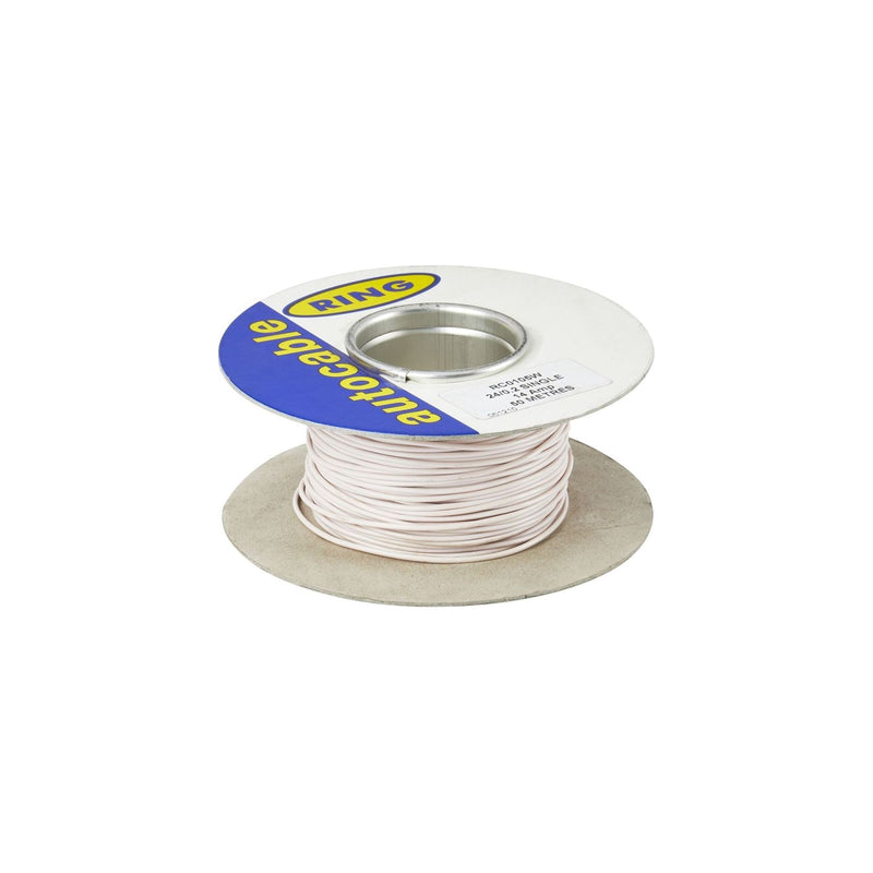 Ring Automotive RC0105W Cables, 9/0.30 mm, 50 m, White Ring Automotive - Dynamic Drive