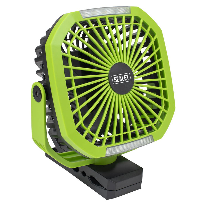 Sealey 4-Speed Portable Clip Fan with Worklight 8" SCF8WL Sealey - Dynamic Drive