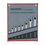 Teng Tools Ratcheting Combination Spanner Set RS Tool Roll 8 Pieces Teng Tools - Dynamic Drive