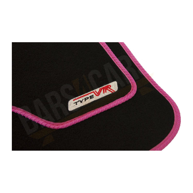 Sakura VR Cerise Embroidered Edging Car Mat Set (Front & Rear) Universal Sakura  - Dynamic Drive
