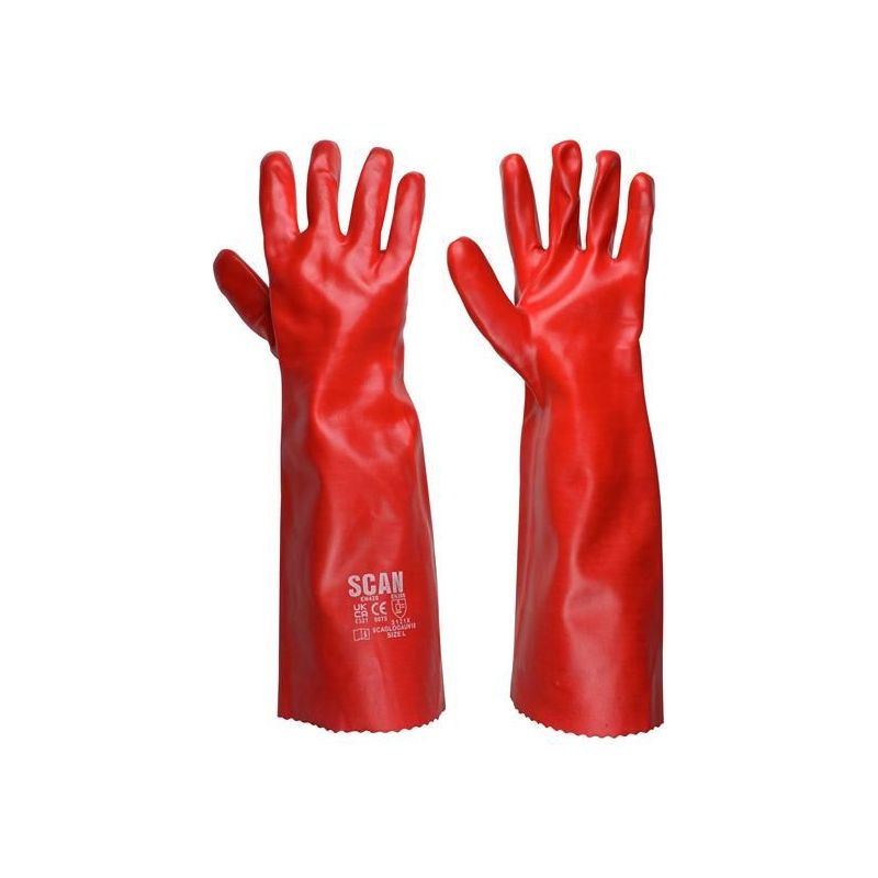 Scan PVC Gauntlet 45cm (18in) - L (Size 9) Scan - Dynamic Drive