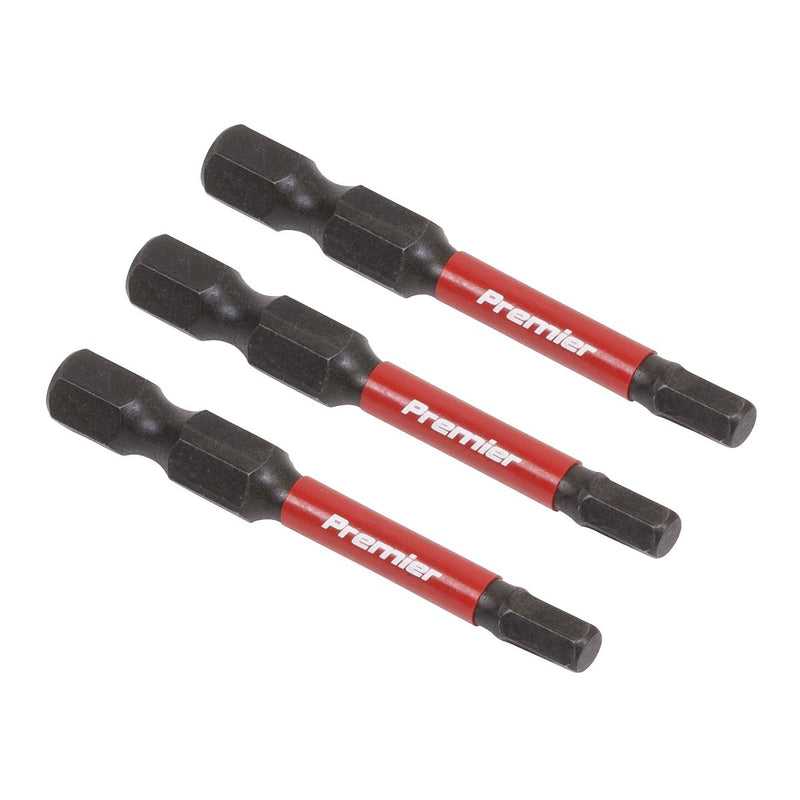Sealey Hex 4mm Impact Power Tool Bits 50mm 3pc AK8237 Sealey - Dynamic Drive