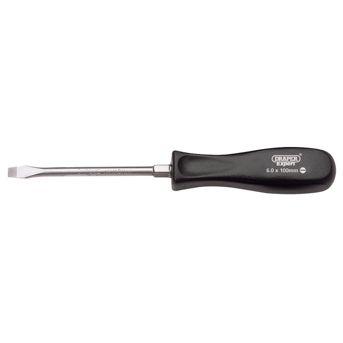 Draper Plain Slot Mechanic's Screwdriver, 6 x 100mm 19529 Draper - Dynamic Drive