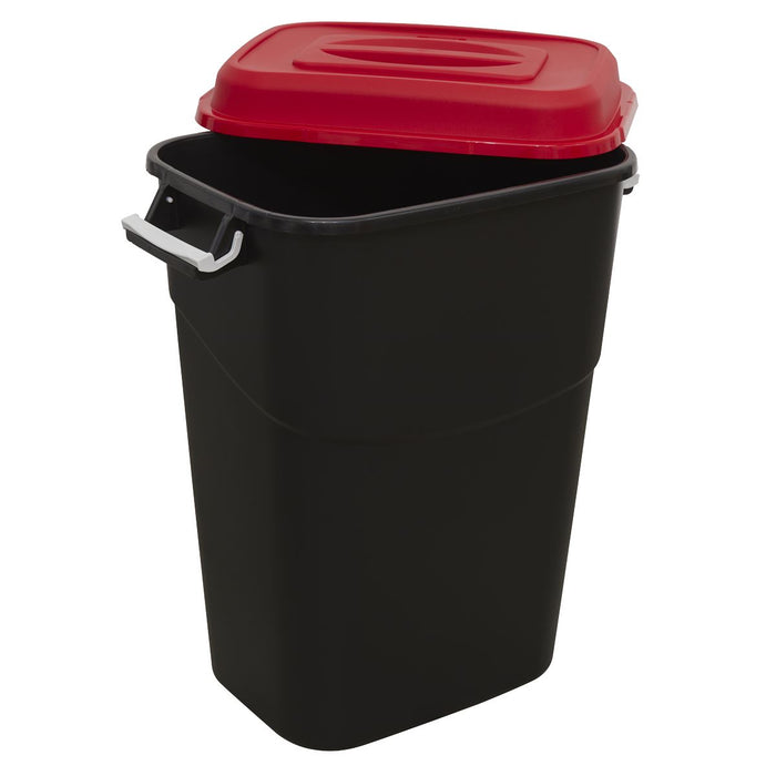 Sealey Refuse/Storage Bin 95L Red BM95R Sealey - Dynamic Drive