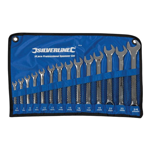 Silverline Combination Spanner Set 14pce 8 - 24mm Silverline - Dynamic Drive