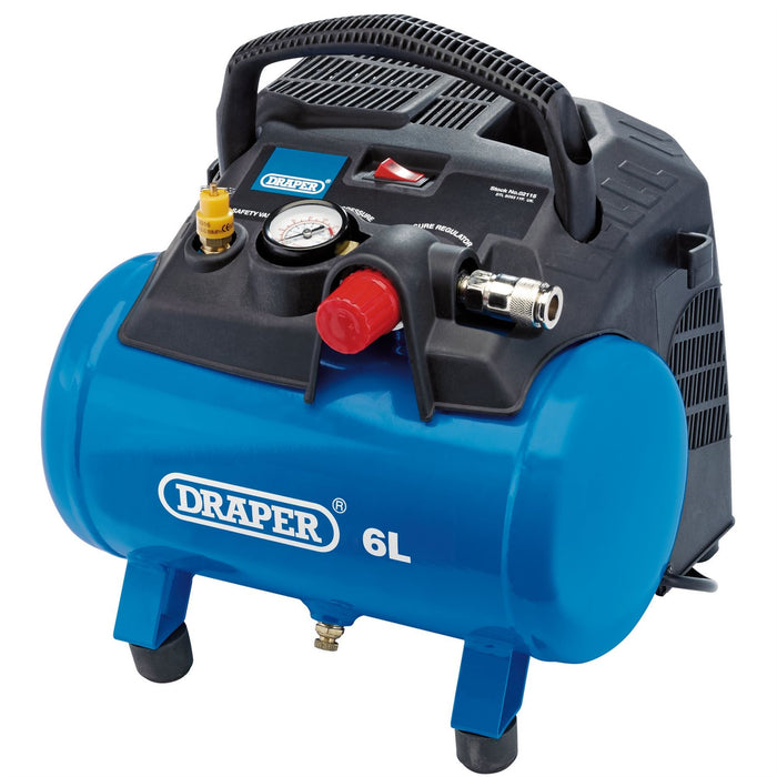 Draper Oil-Free Air Compressor, 6L, 1.2kW 02115 Draper - Dynamic Drive
