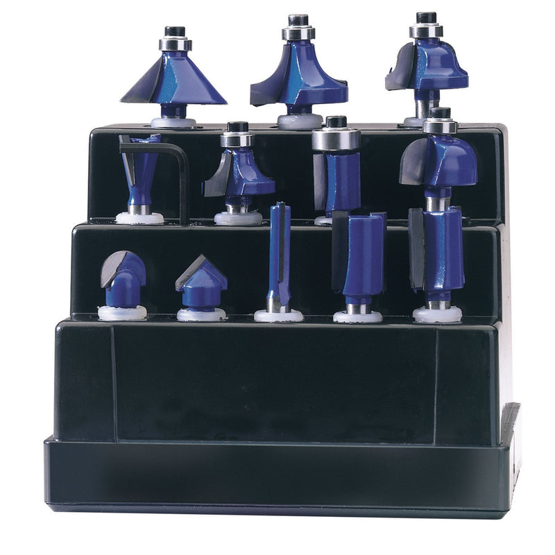 Draper TCT Router Bit Set, 1/4" (12 Piece) 72892 Draper - Dynamic Drive