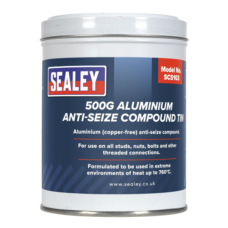 Sealey Aluminium Anti-Seize Compound 500g Tin SCS103 Sealey - Dynamic Drive