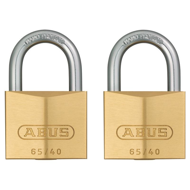 Abus Mechanical 65/40mm Brass Padlock Twin Carded ABUS Mechanical - Dynamic Drive
