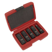 Sealey Deep Impact Socket Set 1/2"Sq Drive 77mm Double Ended 18.5-22.5mm 5pc Sealey - Dynamic Drive