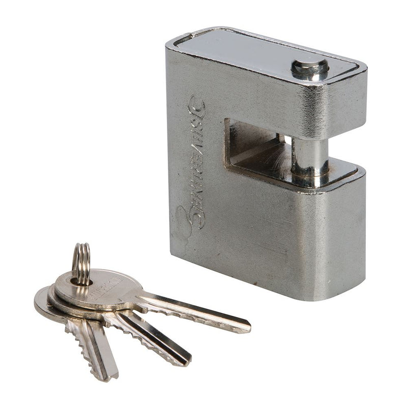 Silverline Close Armoured Shutter Lock Padlock 60mm Silverline - Dynamic Drive