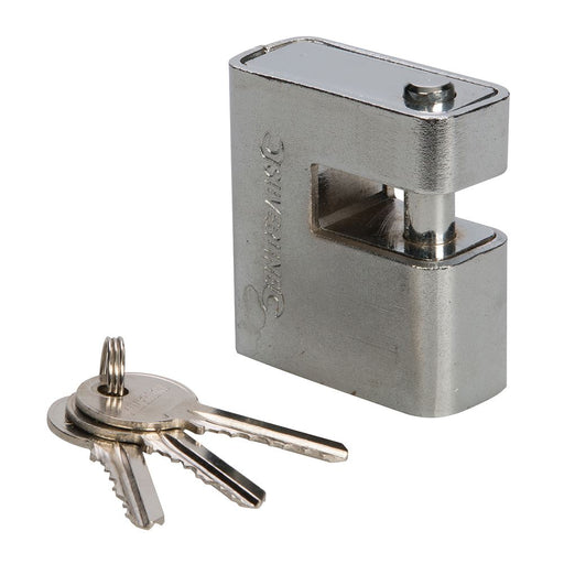 Silverline Close Armoured Shutter Lock Padlock 60mm Silverline - Dynamic Drive