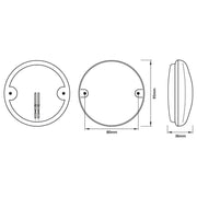 Ring Automotive RCV4506 LED Indicator Lamp Amber lens, 10/30 V, 95 mm Ring Automotive - Dynamic Drive