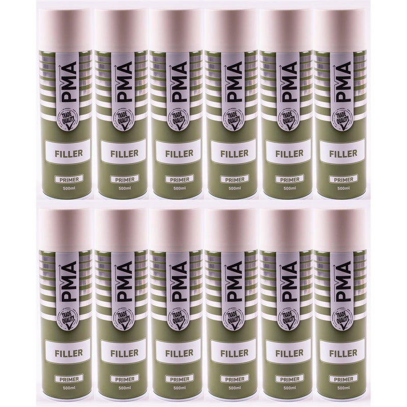 12x PMA Filler Primer 500ml High Covering Spray Paint Professional PMA - Dynamic Drive