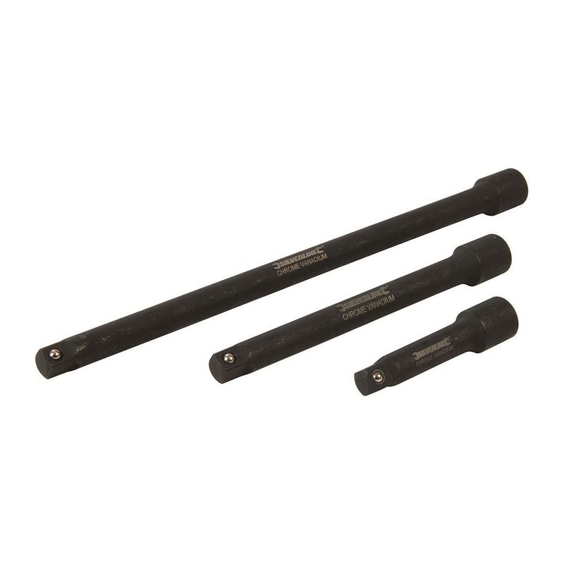 Silverline Impact Extension Bar Set 3/8" 3pce 75, 150 & 250mm Silverline - Dynamic Drive