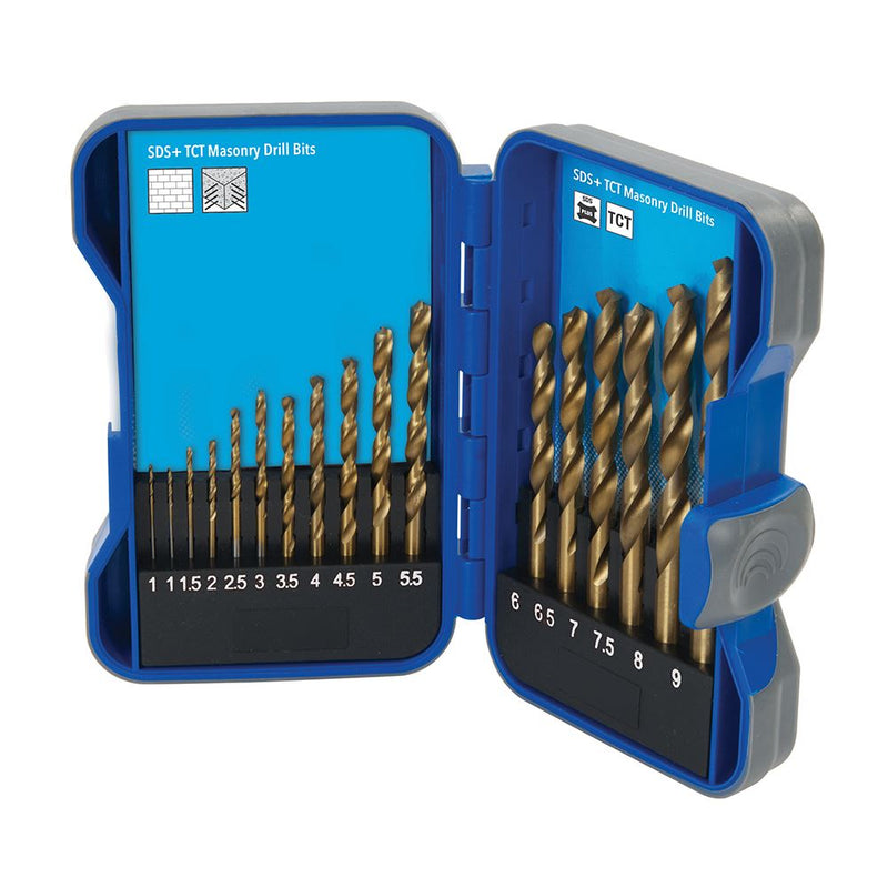 Silverline Titanium-Coated HSS Drill Bit Set 17pce 1 - 9mm Silverline - Dynamic Drive