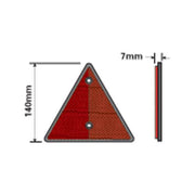 2 x Reflective Triangles E Approved reflectors for Trailers Screw on Red Maypole  - Dynamic Drive