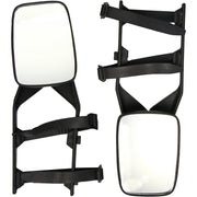 2x Caravan Towing Mirrors Car Van Wing Mirrors Extension Mirror Pair Flat Glass Ring Automotove  - Dynamic Drive