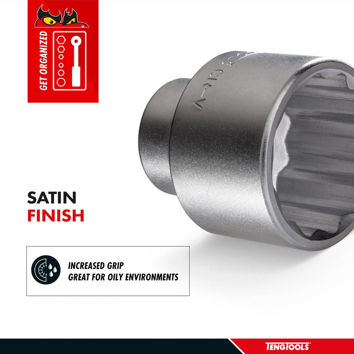 Teng Tools 1" Socket 12 pt Metric 55mm Teng Tools - Dynamic Drive