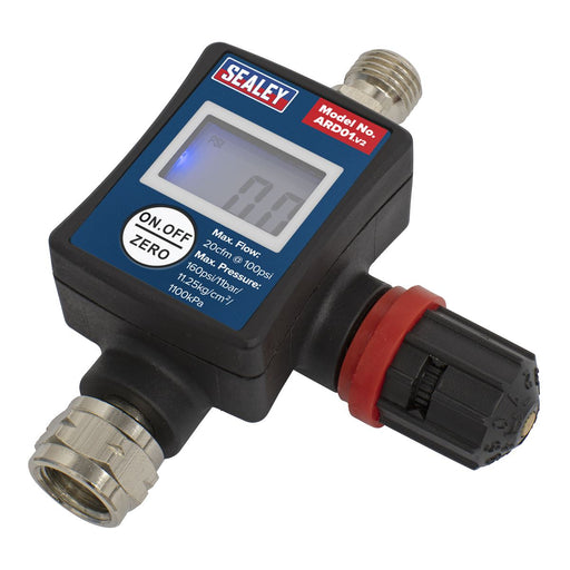 Sealey On-Gun Digital Pressure Regulator/Gauge ARD01 Sealey - Dynamic Drive