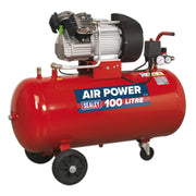 Sealey Air Compressor 100L V-Twin Direct Drive 3hp SAC10030 Sealey - Dynamic Drive
