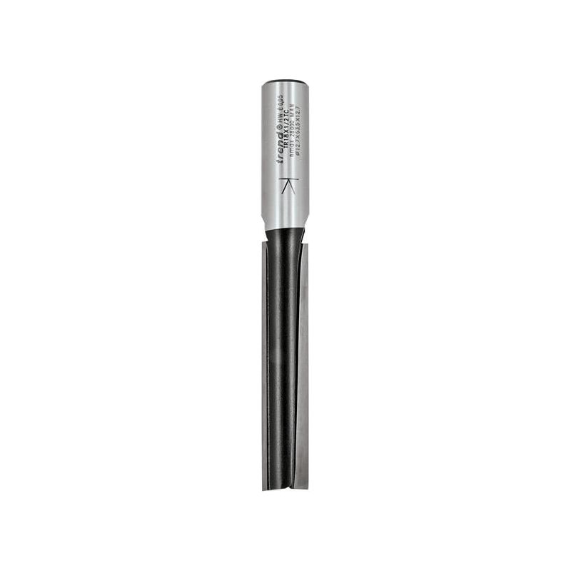 Trend TR18D x 1/2 TCT Two Flute Cutter Long Shank 12.7 x 63mm Trend - Dynamic Drive