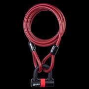 SAS 2500x12mm Steel Braided Security Loop Cable with HD43 Padlock SAS - Dynamic Drive